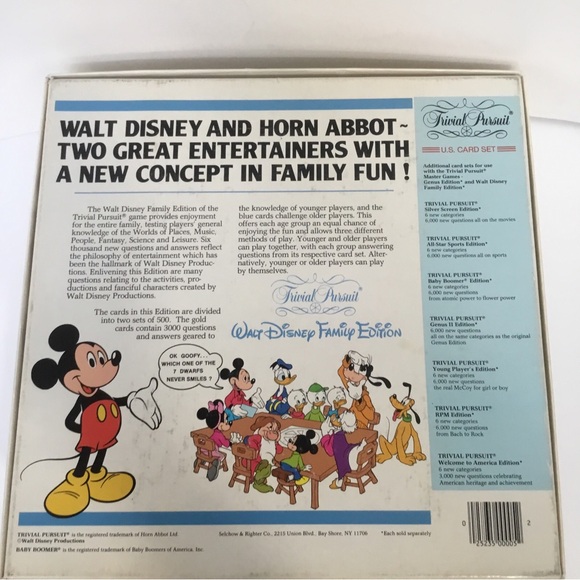 TRIVIAL PURSUIT Walt Disney Family Edition 1985 Master Game TRIVIA COMPLETE VTG - Picture 8 of 8